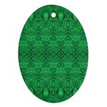 Boho Emerald Green Ornament (Oval)