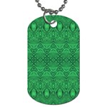 Boho Emerald Green Dog Tag (One Side)