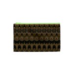 Boho Green Brown Pattern Cosmetic Bag (XS)