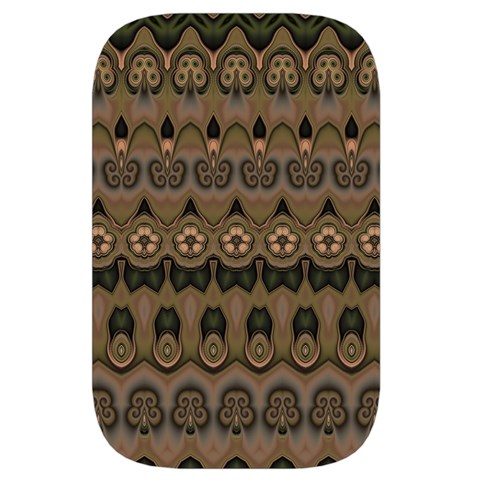 Boho Green Brown Pattern Waist Pouch (Large) from ArtsNow.com Front