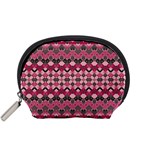 Boho Pink Grey  Accessory Pouch (Small)