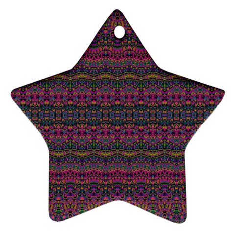 Boho Pink Mauve Blue Ornament (Star) from ArtsNow.com Front