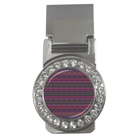 Boho Pink Mauve Blue Money Clips (CZ)  from ArtsNow.com Front