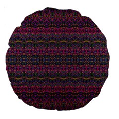 Boho Pink Mauve Blue Large 18  Premium Round Cushions from ArtsNow.com Front