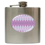 Boho Violet Purple Hip Flask (6 oz)