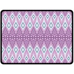 Boho Violet Purple Double Sided Fleece Blanket (Large) 