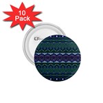 Boho Blue Green  1.75  Buttons (10 pack)