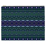 Boho Blue Green  Cosmetic Bag (XXXL)