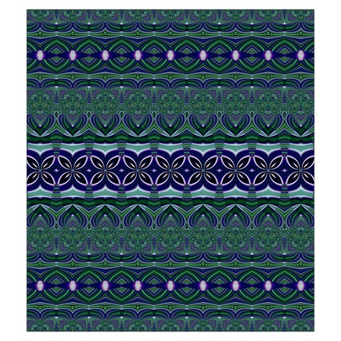 Boho Blue Green  Drawstring Pouch (Medium) from ArtsNow.com Front