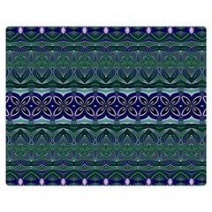 Boho Blue Green  Double Sided Flano Blanket (Medium)  from ArtsNow.com 60 x50  Blanket Front