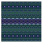 Boho Blue Green  Large Satin Scarf (Square)