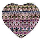 Colorful Boho Pattern Ornament (Heart)