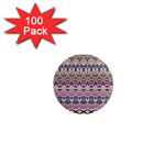 Colorful Boho Pattern 1  Mini Magnets (100 pack) 