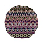 Colorful Boho Pattern Standard 15  Premium Round Cushions