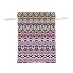 Colorful Boho Pattern Lightweight Drawstring Pouch (L)