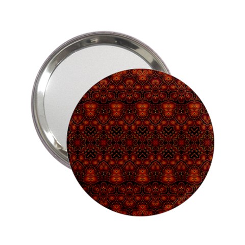 Boho Dark Red Floral 2.25  Handbag Mirrors from ArtsNow.com Front