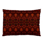 Boho Dark Red Floral Pillow Case (Two Sides)