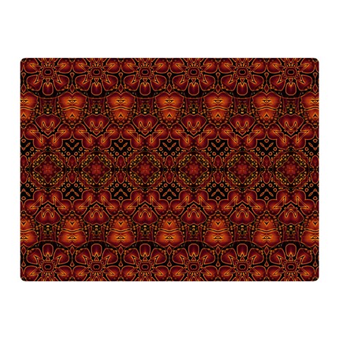 Boho Dark Red Floral Double Sided Flano Blanket (Mini)  from ArtsNow.com 35 x27  Blanket Front