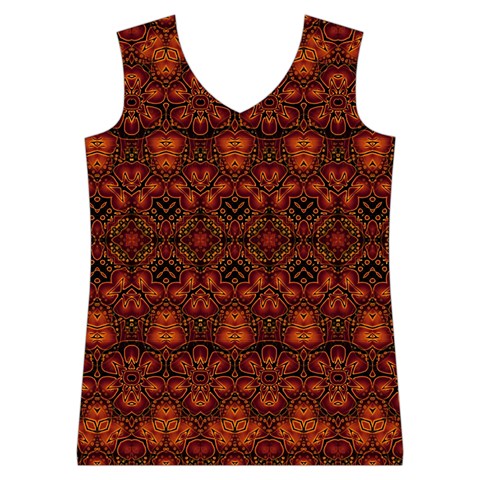 Boho Dark Red Floral Women s Basketball Tank Top from ArtsNow.com Front