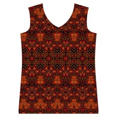 Boho Dark Red Floral Women s Basketball Tank Top from ArtsNow.com Front