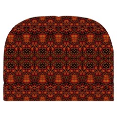 Boho Dark Red Floral Makeup Case (Medium) from ArtsNow.com Front