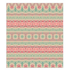 Boho Teal Pink Duvet Cover Double Side (King Size) from ArtsNow.com Front