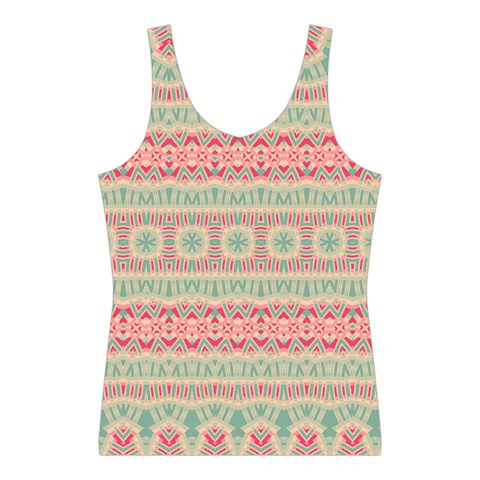 Boho Teal Pink Sport Tank Top  from ArtsNow.com Front