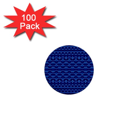 Cobalt Blue  1  Mini Buttons (100 pack)  from ArtsNow.com Front