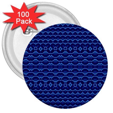 Cobalt Blue  3  Buttons (100 pack)  from ArtsNow.com Front