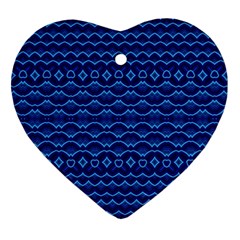 Cobalt Blue  Heart Ornament (Two Sides) from ArtsNow.com Front
