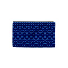 Cobalt Blue  Cosmetic Bag (Small) from ArtsNow.com Back