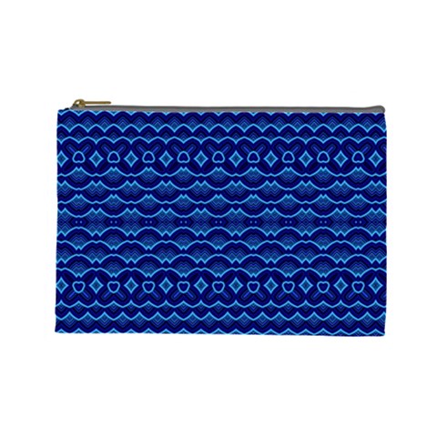 Cobalt Blue  Cosmetic Bag (Large) from ArtsNow.com Front