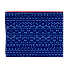 Cobalt Blue  Cosmetic Bag (XL) from ArtsNow.com Front