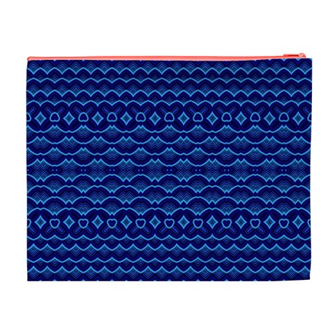 Cobalt Blue  Cosmetic Bag (XL) from ArtsNow.com Back