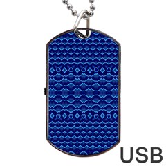 Cobalt Blue  Dog Tag USB Flash (Two Sides) from ArtsNow.com Front
