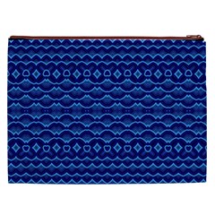 Cobalt Blue  Cosmetic Bag (XXL) from ArtsNow.com Back