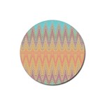 Boho Pastel Colors Rubber Coaster (Round) 