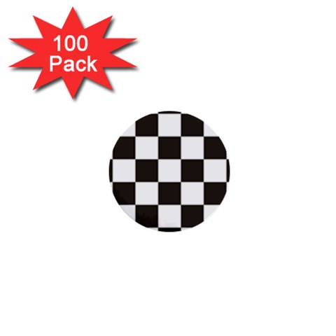 Chequered Flag 1  Mini Buttons (100 pack)  from ArtsNow.com Front