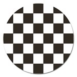 Chequered Flag Magnet 5  (Round)