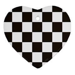 Chequered Flag Heart Ornament (Two Sides) from ArtsNow.com Front