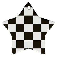 Chequered Flag Star Ornament (Two Sides) from ArtsNow.com Back