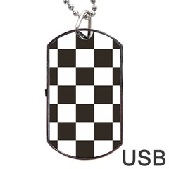 Chequered Flag Dog Tag USB Flash (Two Sides) from ArtsNow.com Front