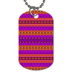 Boho Magenta and Gold Dog Tag (Two Sides) from ArtsNow.com Back