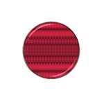 Crimson Red Pattern Hat Clip Ball Marker