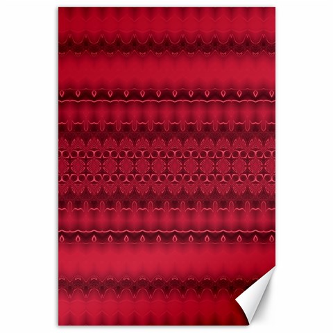 Crimson Red Pattern Canvas 12  x 18  from ArtsNow.com 11.88 x17.36  Canvas - 1