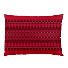 Crimson Red Pattern Pillow Case (Two Sides) from ArtsNow.com Front