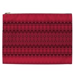 Crimson Red Pattern Cosmetic Bag (XXL)