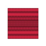 Crimson Red Pattern Satin Bandana Scarf