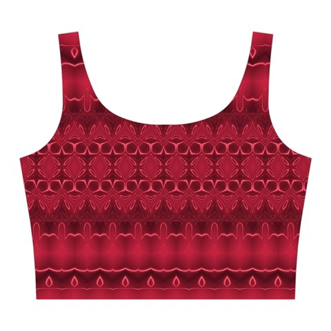 Crimson Red Pattern Midi Sleeveless Dress from ArtsNow.com Top Front