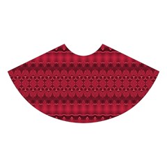 Crimson Red Pattern Midi Sleeveless Dress from ArtsNow.com Skirt Front